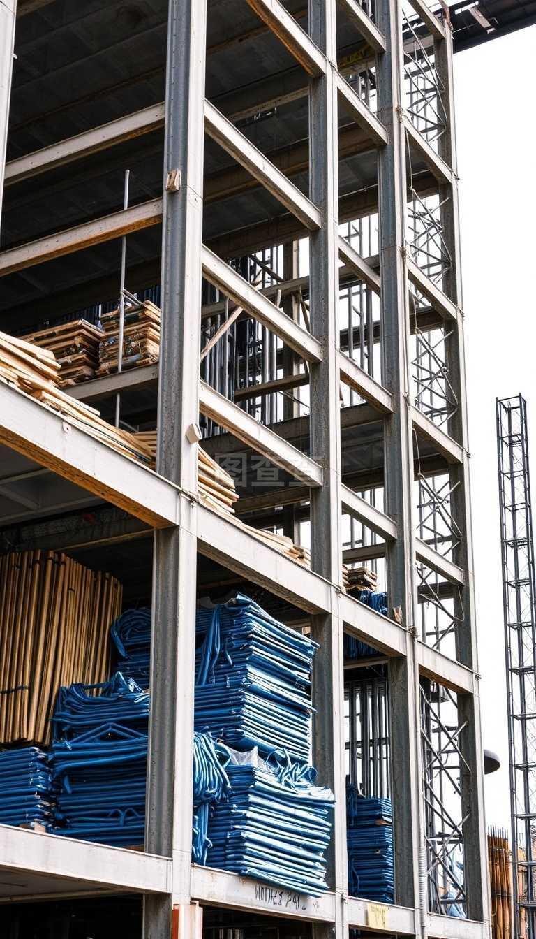 建筑工地鐵質(zhì)建筑材料 構(gòu)筑現(xiàn)代城市的堅(jiān)固骨架